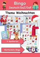 Vorschau - Arbeitsblätter - Wortschatz Bingo - Weihnachten (Klasse 1 und 2) - Deckblatt