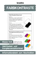 Vorschau - Arbeitsblätter - Infoblatt Hell-Dunkel-Kontrast und Komplementärkontrast - Deckblatt