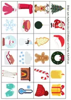 Vorschau - Arbeitsblätter - Vokabelbilder Weihnachten - Bilder zum ausschneiden (Klasse 1 und 2) - Seite 1