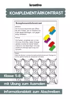 Vorschau - Arbeitsblätter - Infoblatt zum Komplementärkontrast inklusive Übung - Deckblatt