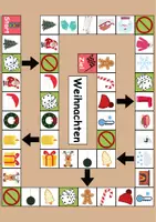 Vorschau - Arbeitsblätter - Brettspiel Weihnachten Wortschatzspiel Grundschule DaZ/DaF/Deutsch - Seite 1