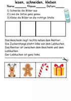 Vorschau - Arbeitsblätter - Weihnachten Leserätsel - Lesen, schneiden, kleben - DaZ/DaF, Deutsch, Sachunterricht - Seite 2