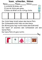 Vorschau - Arbeitsblätter - Weihnachten Leserätsel - Lesen, schneiden, kleben - DaZ/DaF, Deutsch, Sachunterricht - Seite 3