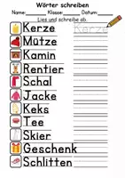 Vorschau - Arbeitsblätter - Weihnachten Wörter und Sätze schreiben und Silben DaZ/DaF, deutsch - Seite 3