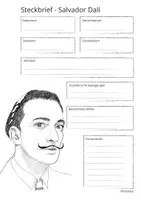 Vorschau - Arbeitsblätter - Steckbrief Salvador Dalí + Informationstext für die Schüler - Seite 1