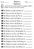 Vorschau - Arbeitsblätter - Adjektive und Ihre Gegenteile | Deutsch 2. Klasse - Seite 1