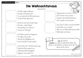 Vorschau - Mal- und Bastelvorlagen - Gedichtwerkstatt: Die Weihnachtsmaus (James Krüss) - Seite 2