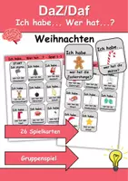 Vorschau - Arbeitsblätter - Materialpaket - Spiele Weihnachten - DaZ/DaF, Deutsch, Sachunterricht (Grundschule) - Seite 1