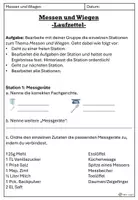 Vorschau - Arbeitsblätter - Messen und Wiegen - Stationsarbeit - Seite 2
