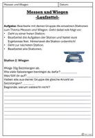 Vorschau - Arbeitsblätter - Messen und Wiegen - Stationsarbeit - Seite 3