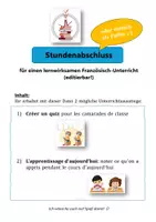 Vorschau - Arbeitsblätter - Lernerfolgskontrolle im Französischunterricht - Deckblatt