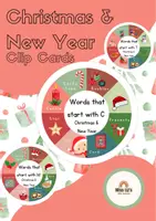 Vista previa - Juegos / Gamificación - Christmas & New Year - Phonics Clip Cards! - Portada