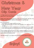 Vista previa - Juegos / Gamificación - Christmas & New Year - Phonics Clip Cards! - página 1