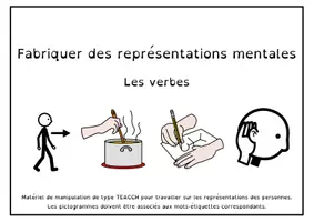 Aperçu - Apprentissages en autonomie - Matériel TEACCH - Représentations mentales : les verbes - Page de couverture