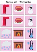 Vorschau - Arbeitsblätter - Merk es dir Weihnachten (Bild-Bild) - DaZ/DaF, Deutsch (Klasse 1 bis 4) - Seite 3
