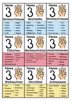 Vorschau - Spiele - Nenne 3 (Give me 5) Weihnachten - DaZ/DaF, Deutsch (Spiel) - Seite 1