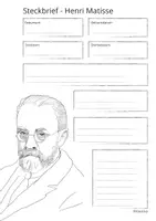 Vorschau - Mal- und Bastelvorlagen - Steckbrief Henri Matisse + Informationsblatt für Schüler - Seite 2