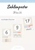 Vorschau - Poster - Zahlenposter - ZR bis 10 und ZR bis 20 (1. Klasse) - Deckblatt