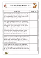 Vorschau - Stationenlernen - Tiere des Waldes: Wer bin ich? Leseverständnis + Tierrätsel für Deutsch und Sachunterricht - Seite 3