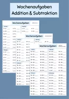 Vorschau - Arbeitsblätter - Wochenaufgaben Addition und Subtraktion SonjaTeaches (1) - Deckblatt