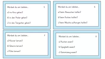 Vorschau - Präsentationen/Tafelbilder - Würdest du am liebsten...? 36 Kärtchen zum Lesen und als Gesprächsanlass - Seite 3