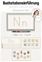 Vorschau - Präsentationen/Tafelbilder - Anfangsunterricht Deutsch: Buchstabeneinführung "Nn" für die digitale Tafel - Deckblatt