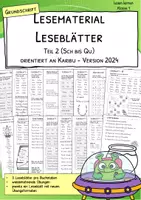 Vorschau - Arbeitsblätter - Lesen lernen zu Karibu 1 (Version 2024) – Grundschrift Teil 2 | 1. Klasse - Deckblatt