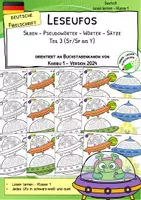 Vorschau - Arbeitsblätter - Leseufos Teil 3 - Lesematerial - passend zu Karibu 1 Version 2024 - in Fibelschrift - Deckblatt