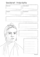 Vorschau - Mal- und Bastelvorlagen - Steckbrief Frida Kahlo + Informationstext für die Schüler - Seite 2