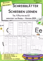 Vorschau - Arbeitsblätter - Schreiben Teil 1 - orientiert an Karibu 1 Version 2024 - in Fibelschrift - Deckblatt