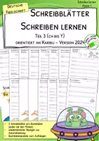 Vorschau - Arbeitsblätter - Schreiben Teil 3 - orientiert an Karibu 1 Version 2024 - in Fibelschrift - Deckblatt