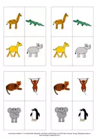 Vorschau - Spiele - Paarlett: Tiere im Zoo (Karten- und Gedächtnisspiel, Wortschatz, Grammatik: Akkusativ, Dativ) - Seite 1