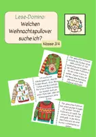 Vorschau - Spiele - Lesedomino "Weihnachtspullover" (Klasse 3/4) - Deckblatt