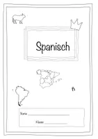 Vorschau - Mal- und Bastelvorlagen - Spanisch - Deckblatt & PPT 1. Stunde - Deckblatt