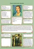 Vorschau - Arbeitsblätter - Paula Modersohn-Becker Steckbrief - Deckblatt