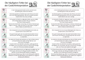 Vorschau - Merkblätter - Die häufigsten Fehler bei Gedichtinterpretationen - Seite 2