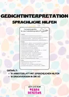 Vorschau - Arbeitsblätter - Lernset: Gedichtinterpretationen schreiben (Barock) - Seite 1