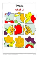 Vorschau - Mal- und Bastelvorlagen - Obst/ "Obstsalat" Puzzle zum Ausdrucken - Seite 2