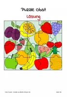 Vorschau - Mal- und Bastelvorlagen - Obst/ "Obstsalat" Puzzle zum Ausdrucken - Seite 3