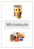 Vorschau - Mal- und Bastelvorlagen - Anleitung Wickeleule - WG 1. Klasse - Deckblatt