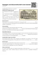 Vorschau - Arbeitsblätter - Plantagen und Sklavenwirtschaft in den Kolonien - Lückentext und Übungen - Deckblatt
