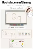 Vorschau - Präsentationen/Tafelbilder - Anfangsunterricht Deutsch: Buchstaben- bzw. Lauteinführung "Qq" und "Qu/qu" für die digitale Tafel - Deckblatt
