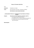 Vorschau - Test - Klausur zum Scheitern der Weimarer Republik - Quelleninterpretation - Deckblatt