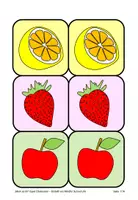 Vorschau - Spiele - Merk es dir/ Paare finden: Obstsorten mit Wort- und Bildkarten (2 Varianten) - Seite 1