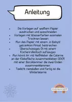Vorschau - Mal- und Bastelvorlagen - Winterliche Laternen basteln - mit dem Öltrick - Seite 1