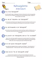 Vorschau - Arbeitsblätter - Nahrungskette Arbeitsblatt 1. & 2.Klasse Nahrungsnetz Arbeitsblatt mit Lösungen - Seite 2