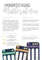 Vorschau - Mal- und Bastelvorlagen - Mathe Raketen - Addition & Subtraktion ZR 100 - Seite 1