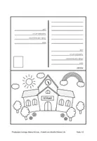Vorschau - Mal- und Bastelvorlagen - Postkarte "Meine Schule" (Postkarte zum Ausmalen) - Seite 1
