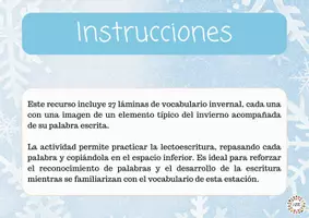 Vista previa - Tarjetas / Manipulativos - Lectoescritura invernal - página 1
