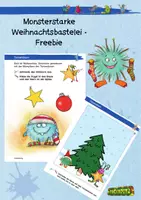 Vorschau - Mal- und Bastelvorlagen - Monsterstarke Weihnachtsbastelei - Freebie - Seite 1